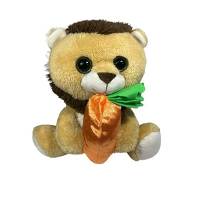 Kellytoy 2015 LOOKY BOOS Lion Brown With Carrot 13" Stuffed Plush Plushie Easter